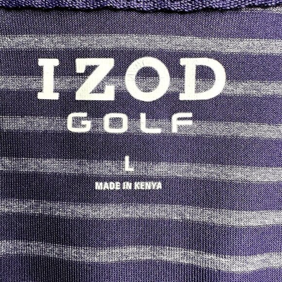 IZOD Golf Polo Mens Large Striped Lightweight - Picture 13 of 13